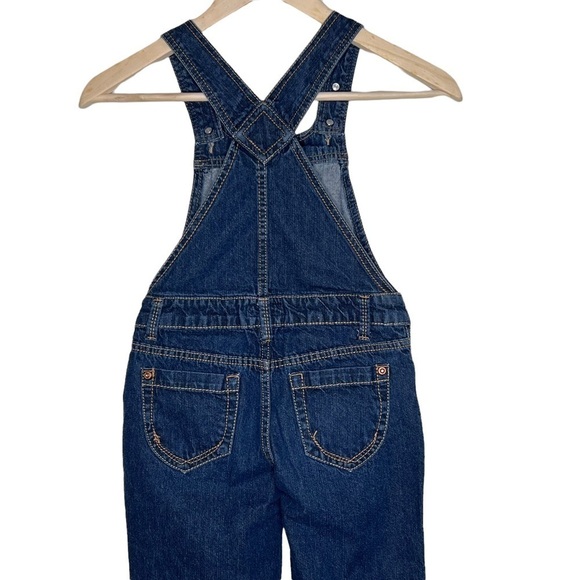 VTG Jordache Y2K Fall Leaves Patches Denim Overalls Size 7 8 Medium - Picture 6 of 14